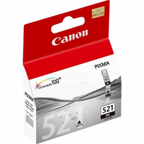 Serbatoio inchiostro CLI-521 BK Canon nero 2933B001